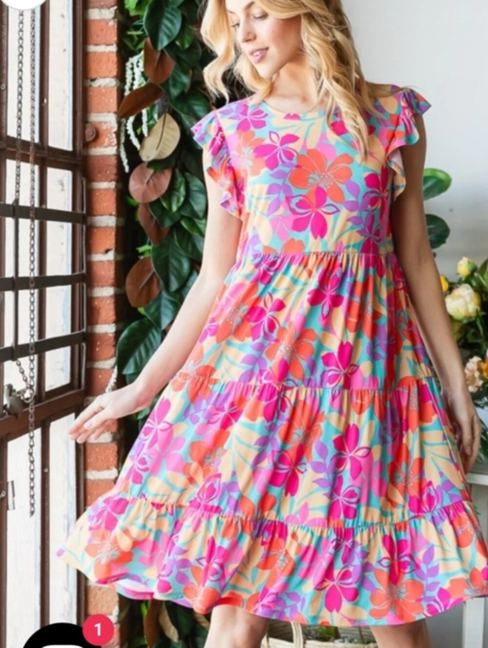 HEMISH USA Floral Midi Simmer Dress